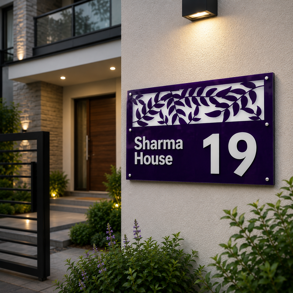Modern Acrylic House Name Plate