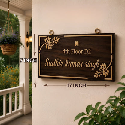 Personalized Wooden Nameplate for Home