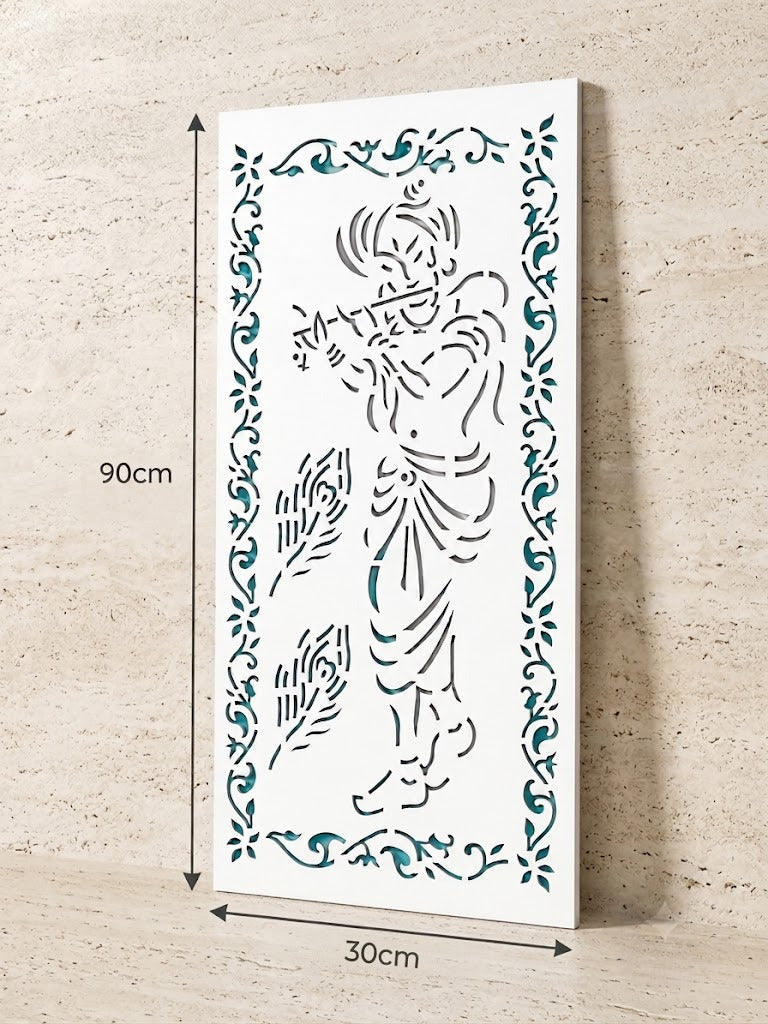 Illuminated Lord Krishna LED Wall Art Panel