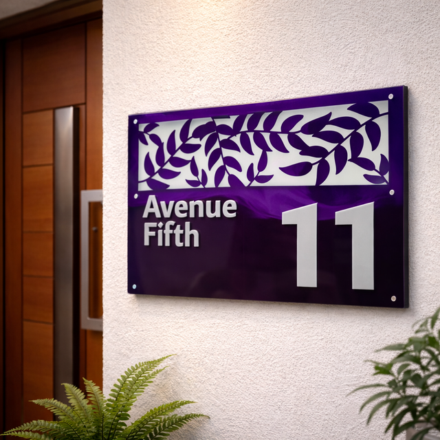 Modern Acrylic House Name Plate