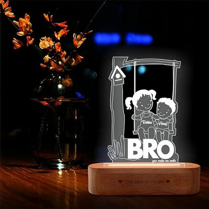 Personalized Sister Swing Acrylic LED Lamp